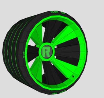 GTR轮胎轮毂SU模型下载_sketchup草图大师SKP模型