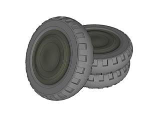备胎轮胎轮毂SU模型下载_sketchup草图大师SKP模型