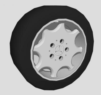 奔驰BENZ轮胎轮毂SU模型下载_sketchup草图大师SKP模型