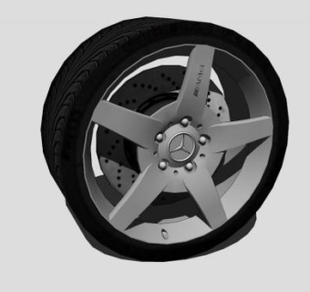 奔驰轮胎轮毂SU模型下载_sketchup草图大师SKP模型