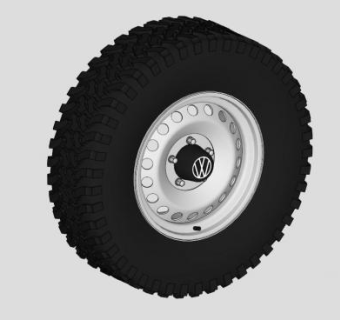 大众轮胎轮毂SU模型下载_sketchup草图大师SKP模型