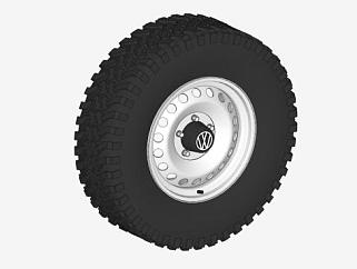 大众轮胎轮毂SU模型下载_sketchup草图大师SKP模型