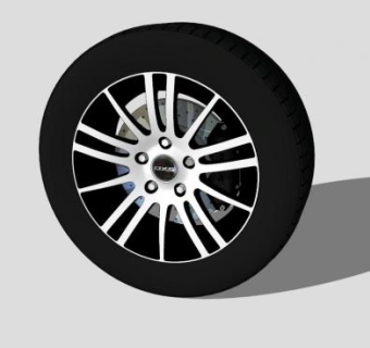 经典款轮胎轮毂SU模型下载_sketchup草图大师SKP模型