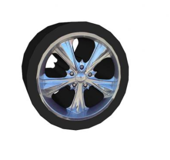 蓝色轮胎轮毂SU模型下载_sketchup草图大师SKP模型