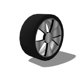 汽车轮胎轮毂SU模型下载_sketchup草图大师SKP模型
