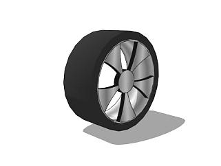 <em>汽车轮胎</em>轮毂SU模型下载_sketchup草图大师SKP模型