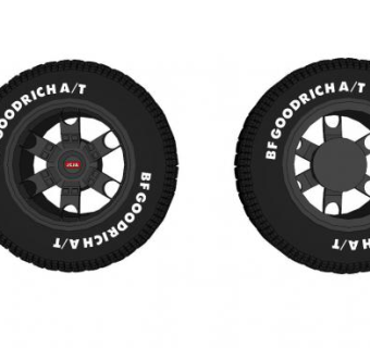 正反面轮胎轮毂SU模型下载_sketchup草图大师SKP模型
