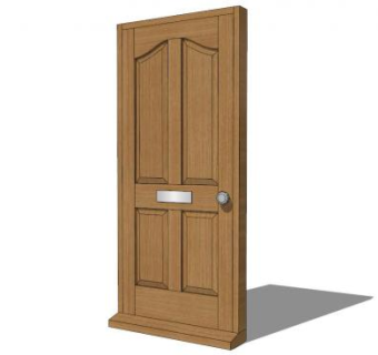 实木门sketchup模型下载_sketchup草图大师SKP模型