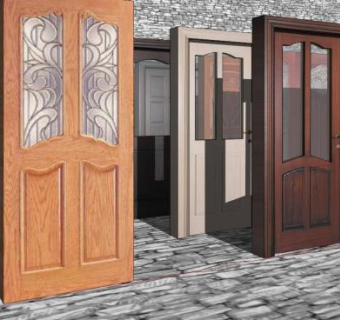 室内木质门SU模型大全下载_sketchup草图大师SKP模型