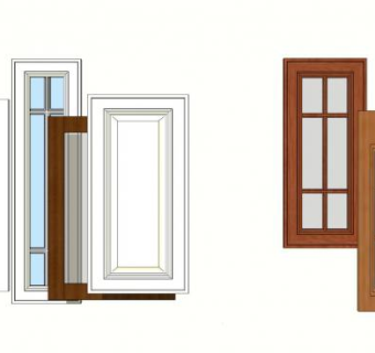 浴室门厨房门SU模型大全下载_sketchup草图大师SKP模型