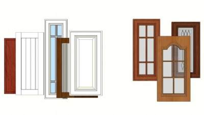 浴室门厨房门SU模型大全下载_sketchup草图大师SKP模型