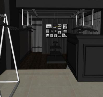 服装店室内设计SU模型下载_sketchup草图大师SKP模型