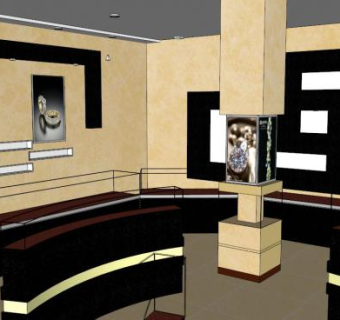 珠宝店室内设计SU模型下载_sketchup草图大师SKP模型