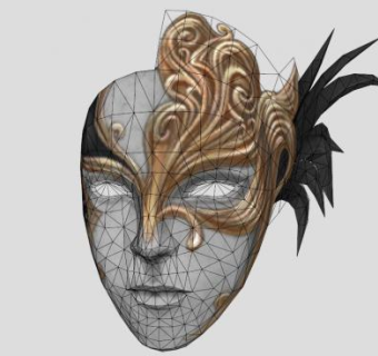 欧美面具饰品SU模型下载_sketchup草图大师SKP模型