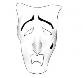 忧郁面具饰品SU模型下载_sketchup草图大师SKP模型