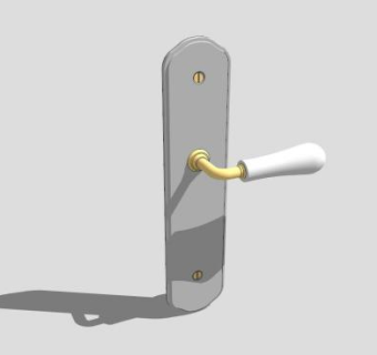 白色门把手SU模型下载_sketchup草图大师SKP模型