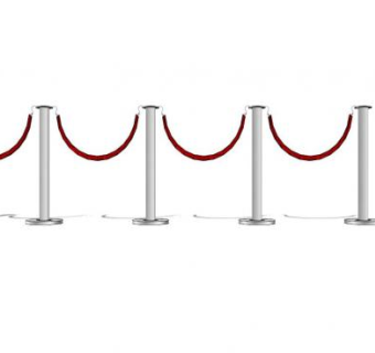 简单绳索栏杆SU模型下载_sketchup草图大师SKP模型