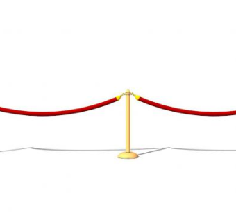 酒店绳索栏杆SU模型下载_sketchup草图大师SKP模型