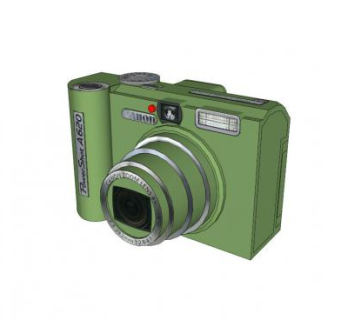 绿色微单相机SU模型下载_sketchup草图大师SKP模型