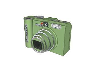 绿色微单相机SU模型下载_sketchup草图大师SKP模型