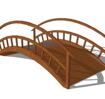 吊桥SU模型下载_sketchup草图大师SKP模型
