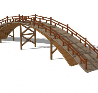 木拱桥SU模型下载_sketchup草图大师SKP模型