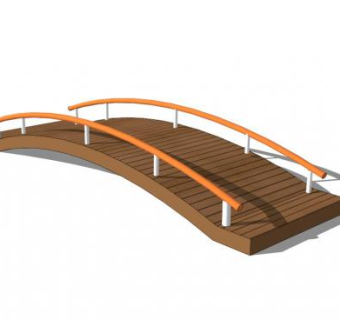 小木栈道桥SU模型下载_sketchup草图大师SKP模型