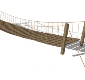 悬崖吊桥SU模型下载_sketchup草图大师SKP模型