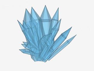 蓝水晶SU模型下载_sketchup草图大师SKP模型