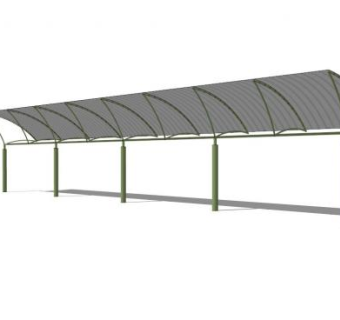 现代遮阳棚雨棚SU模型下载_sketchup草图大师SKP模型