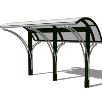 遮阳的雨棚SU模型下载_sketchup草图大师SKP模型