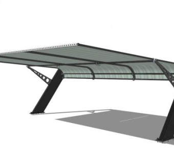 遮阳棚雨棚SU模型下载_sketchup草图大师SKP模型
