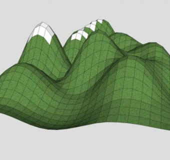 山脉地形SU模型下载_sketchup草图大师SKP模型