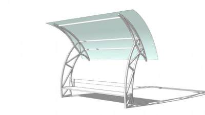 遮阳棚雨棚座椅SU模型下载_sketchup草图大师SKP模型