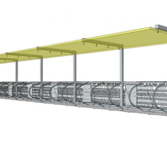 遮阳棚自行车雨棚SU模型下载_sketchup草图大师SKP模型