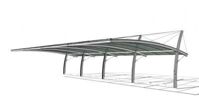 遮阳雨棚SU模型下载_sketchup草图大师SKP模型