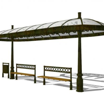 座椅遮阳棚雨棚SU模型下载_sketchup草图大师SKP模型