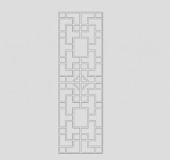 白色窗花雕花SU模型下载_sketchup草图大师SKP模型