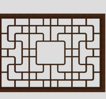 窗花雕花dSU模型下载_sketchup草图大师SKP模型