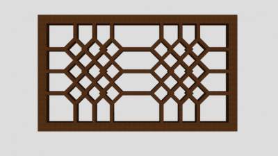 窗花雕花SU模型下载_sketchup草图大师SKP模型