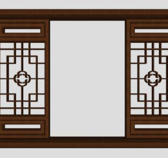 窗花雕花整体SU模型下载_sketchup草图大师SKP模型