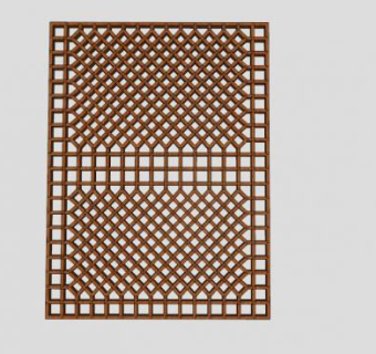 密集窗花雕花SU模型下载_sketchup草图大师SKP模型