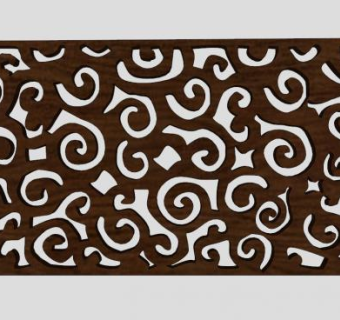 祥云窗花雕花SU模型下载_sketchup草图大师SKP模型