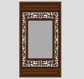 新中式窗花雕花SU模型下载_sketchup草图大师SKP模型