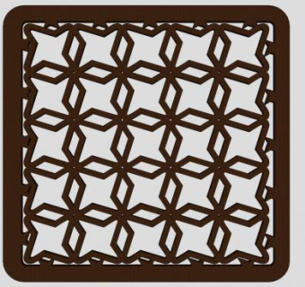 中式花格窗花雕花SU模型下载_sketchup草图大师SKP模型