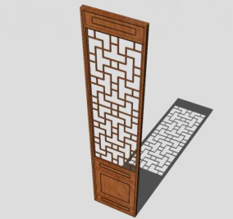 中式的门SU模型下载_sketchup草图大师SKP模型