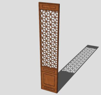 中式门SU模型下载_sketchup草图大师SKP模型