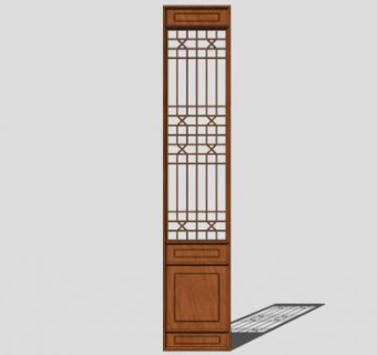 中式门窗花格SU模型下载_sketchup草图大师SKP模型