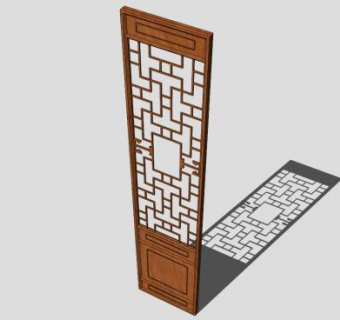 中式门页SU模型下载_sketchup草图大师SKP模型