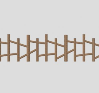 篱笆围栏栅栏SU模型下载_sketchup草图大师SKP模型